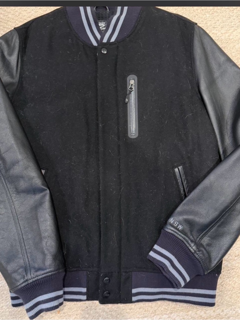 Rare- Nike Destroyer Wool & Leather Varsity Jacket